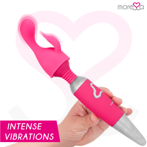 Moressa - Odilion premium silikonski masažni vibrator z dodatki, roza